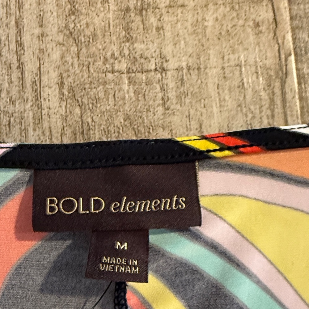 BOLD elements Multicolor Swirl Dress size large - Picture 7 of 11